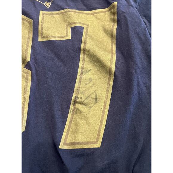 Nike Mens Navy Athletic Cut The Nike Tee Rob Gronkowski #87 NE Patriots Size L - Picture 11 of 12